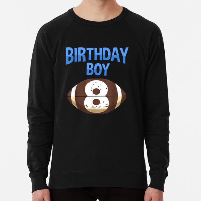 8th Birthday Boy Football Sweatshirt