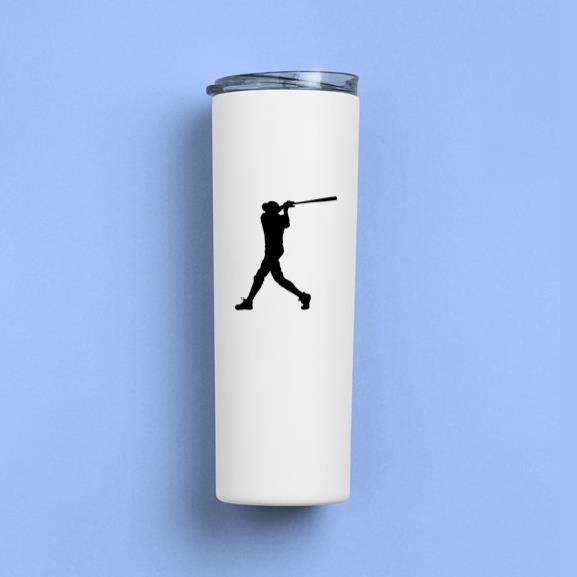 Baseball Batter Silhouette Player Tumbler