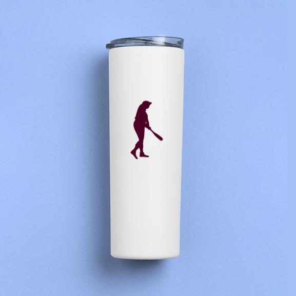 Baseball Batting Woman Tumbler