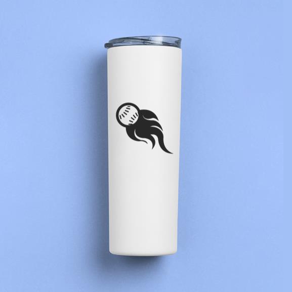 Baseball Flame Logo Tumbler