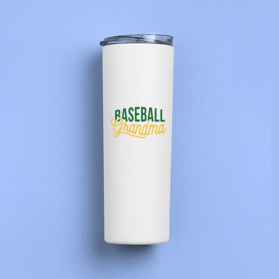 Baseball Grandma Badge Sticker Tumbler