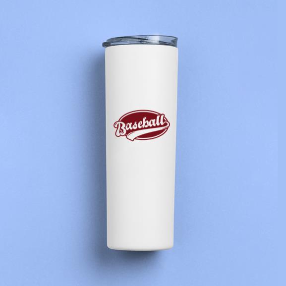 Baseball Oval Badge Sticker Tumbler