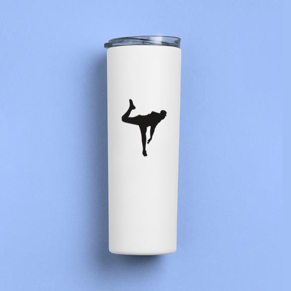 Baseball Pitcher Frontal Silhouette Tumbler