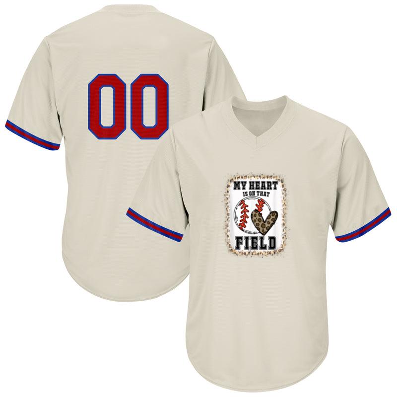 Bleached My Heart Is On That Field Baseball Baseball Jersey