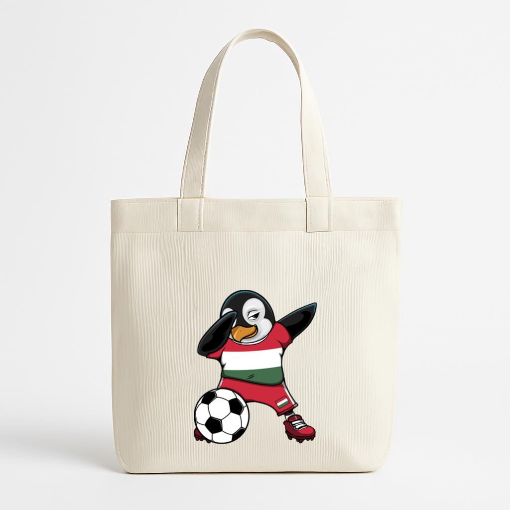 Dabbing Penguin Hungary Soccer Canvas Tote Bag