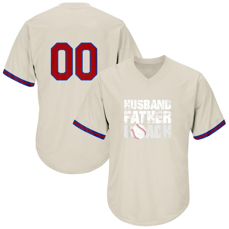 Husband Father Coach Softball Baseball Dad Baseball Jersey