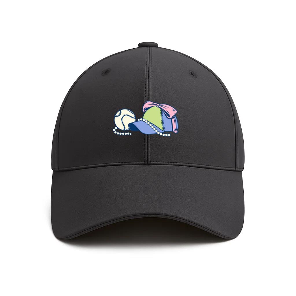 Pearl Necklace And Baseball Cap Design Cotton Baseball Hat