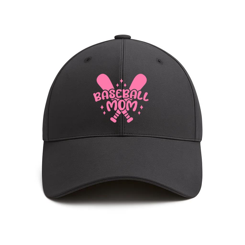 Pink Baseball Mom Design Cotton Baseball Hat
