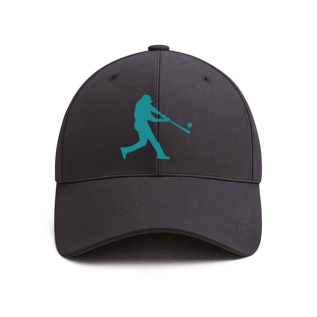 Player Baseball Player Ballplayer Bat Ball Silhouette Cotton Baseball Hat