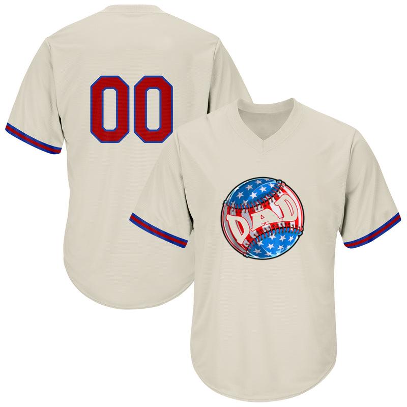 Proud Baseball Dad American Flag Baseball Jersey