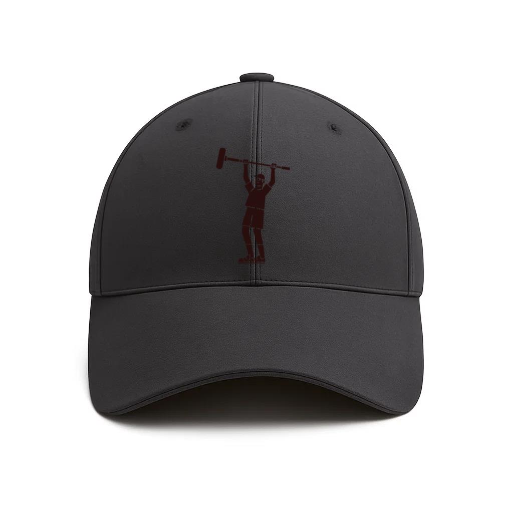 Silhouette Of A Man Holding A Baseball Bat Cotton Baseball Hat